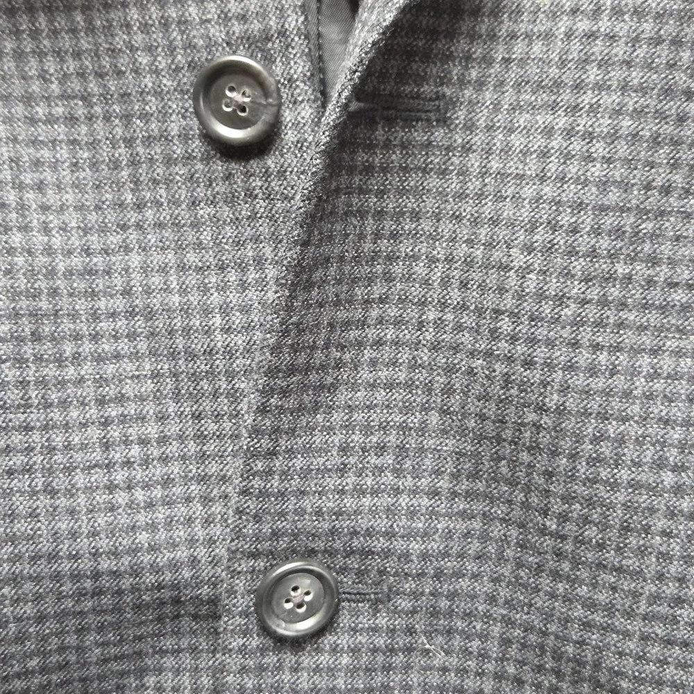 Jos. A. Bank Blazer Mens 50R Gray Check Wool Two Button Sport Coat Jacket
